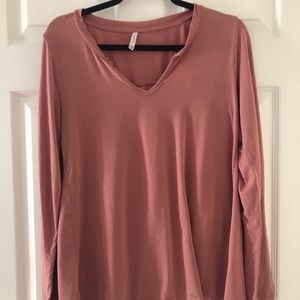 Rose-Colored Long Sleeve Top